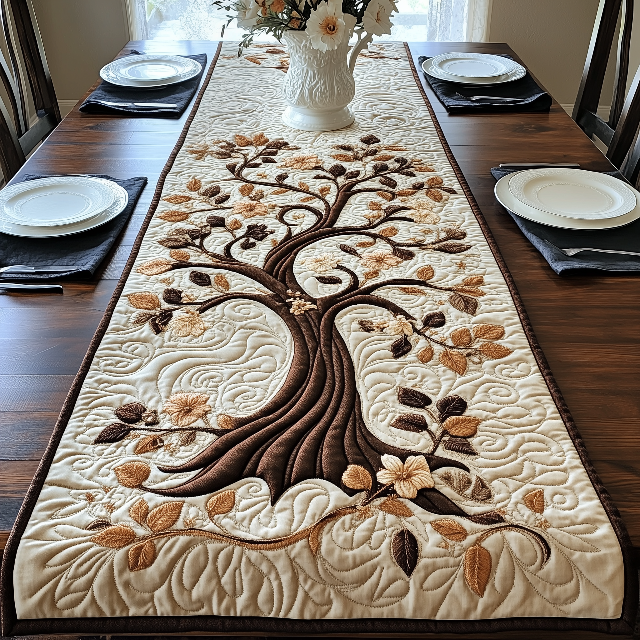 Tree Of Life Quilted Table Runner Valentines Gifts For Boyfriend-1 Tree Of Life Quilted Table Runner Valentines Gifts For Boyfriend-1