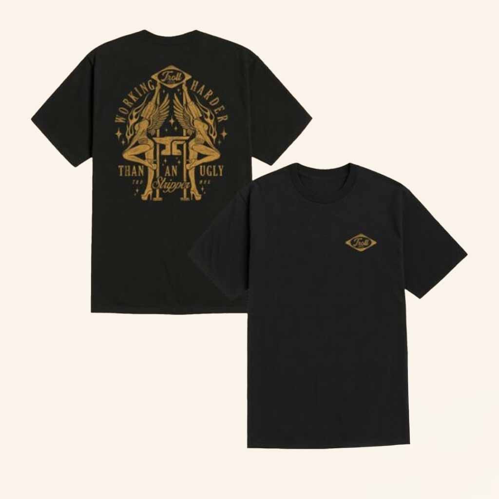 Troll Co Clothing Merch Whus Twins Black T-Shirt Working Harder Than An Ugly Stripper Shirt-1 Troll Co Clothing Merch Whus Twins Black T-Shirt Working Harder Than An Ugly Stripper Shirt-1