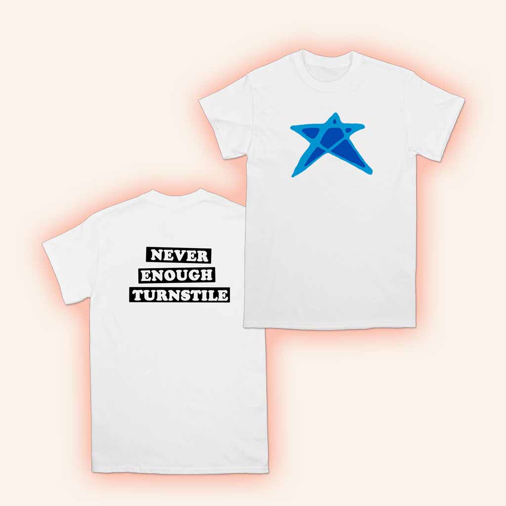 Turnstile Hardcore Merch Turnstile Blue Star White T-Shirt Gifts For Besties-1