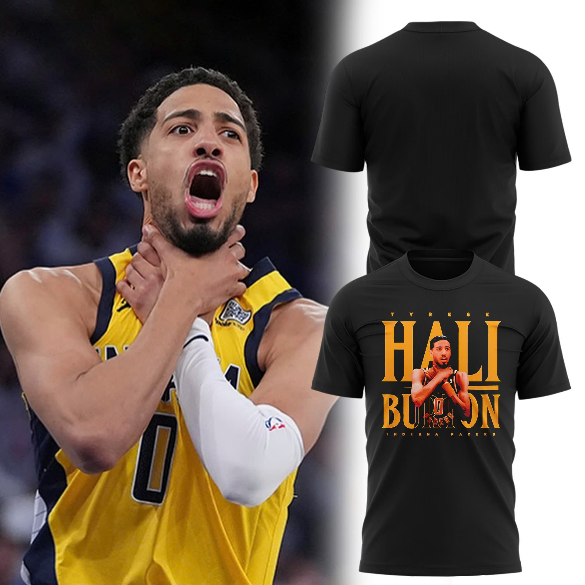Tyrese Haliburton Choke Indiana Pacers 2025 T-Shirt Basketball Fan Merch Gifts-1 Tyrese Haliburton Choke Indiana Pacers 2025 T-Shirt Basketball Fan Merch Gifts-1