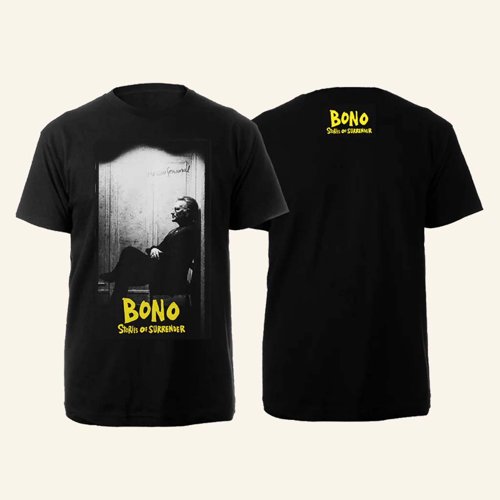 U2 Merch Bono Stories of Surrender Black T-Shirt Gift Ideas For Best Friend-1