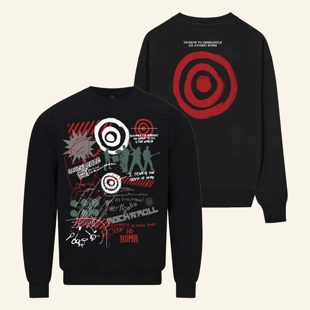 U2 Merch Love And Peace Sweatshirt How To Dismantle An Atomic Bomb Sweatshirt Him Gifts-1 U2 Merch Love And Peace Sweatshirt How To Dismantle An Atomic Bomb Sweatshirt Him Gifts-1