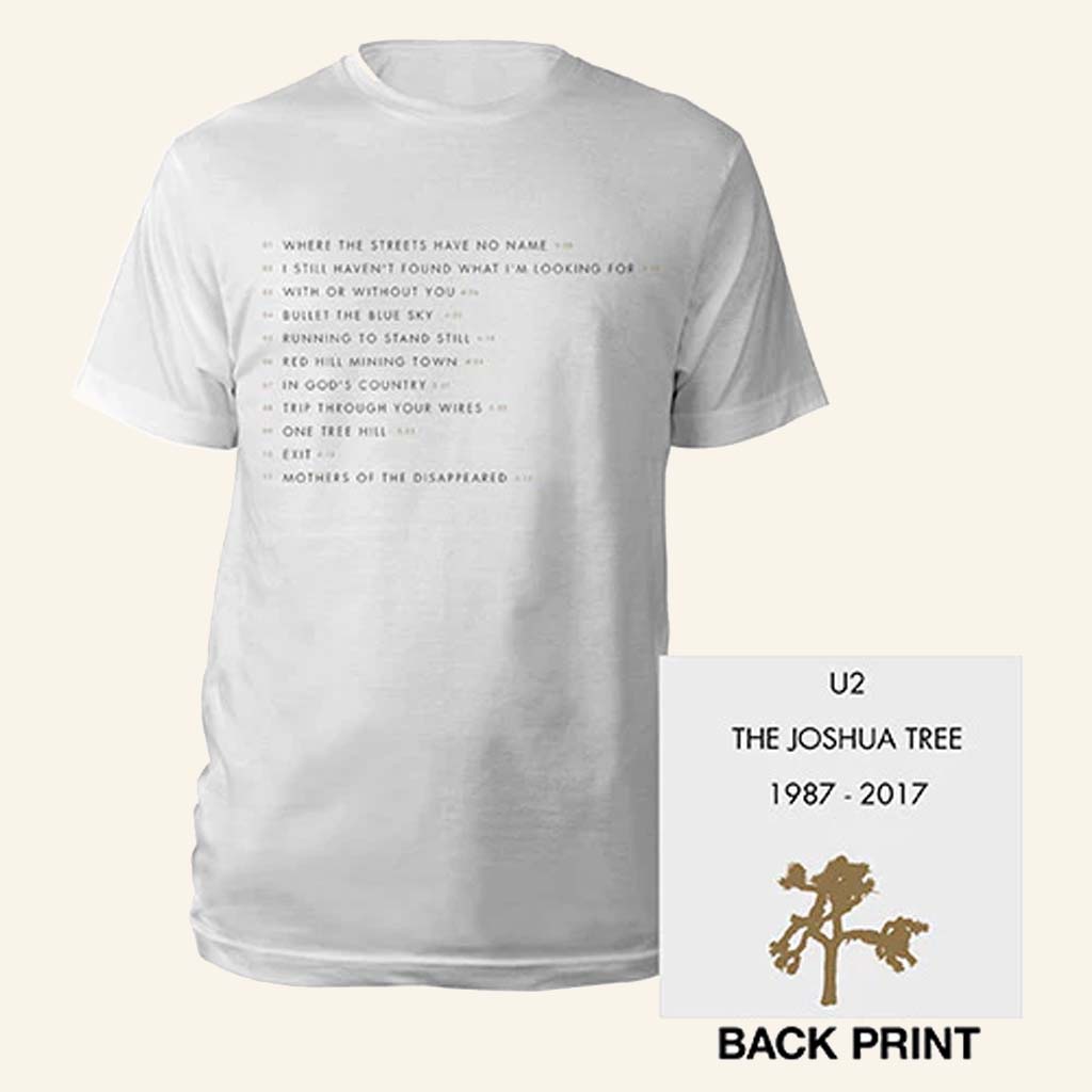 U2 Merch The Joshua Tree Song Titles T-Shirt Gift Ideas For Husband-1