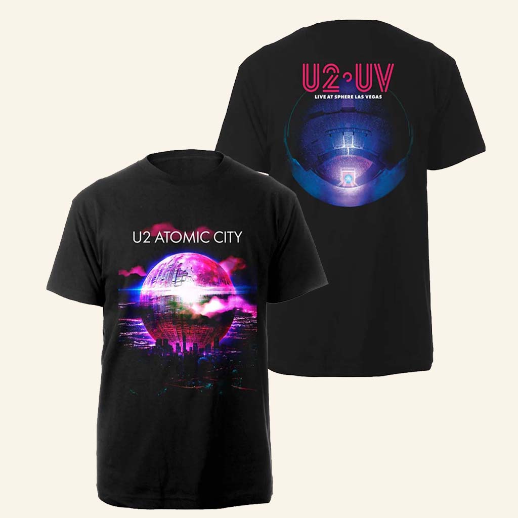 U2 Merch U2 UV Atomic City T-Shirt Fan Apparel Unique Gift For Sister-1