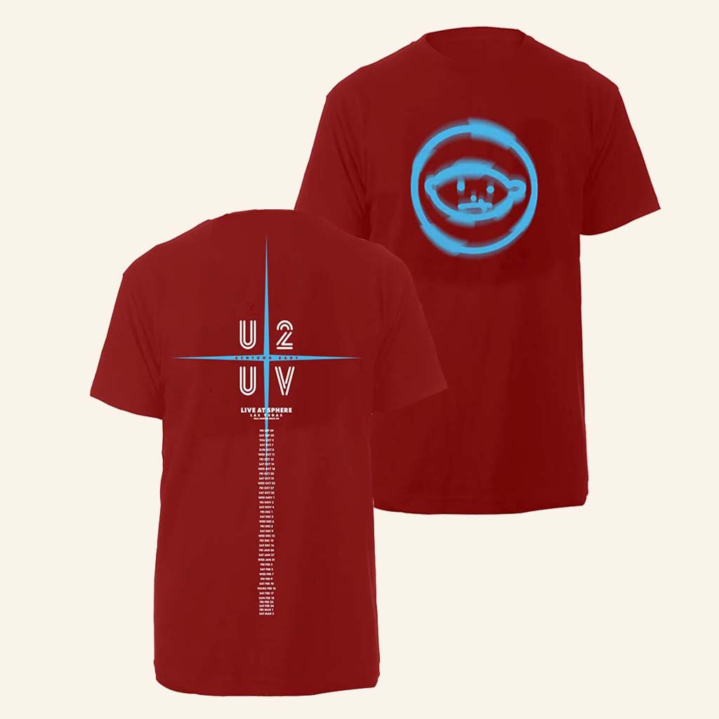 U2 Merch U2 UV Glow Baby T-Shirt Birthday Gift Ideas For Husband-1