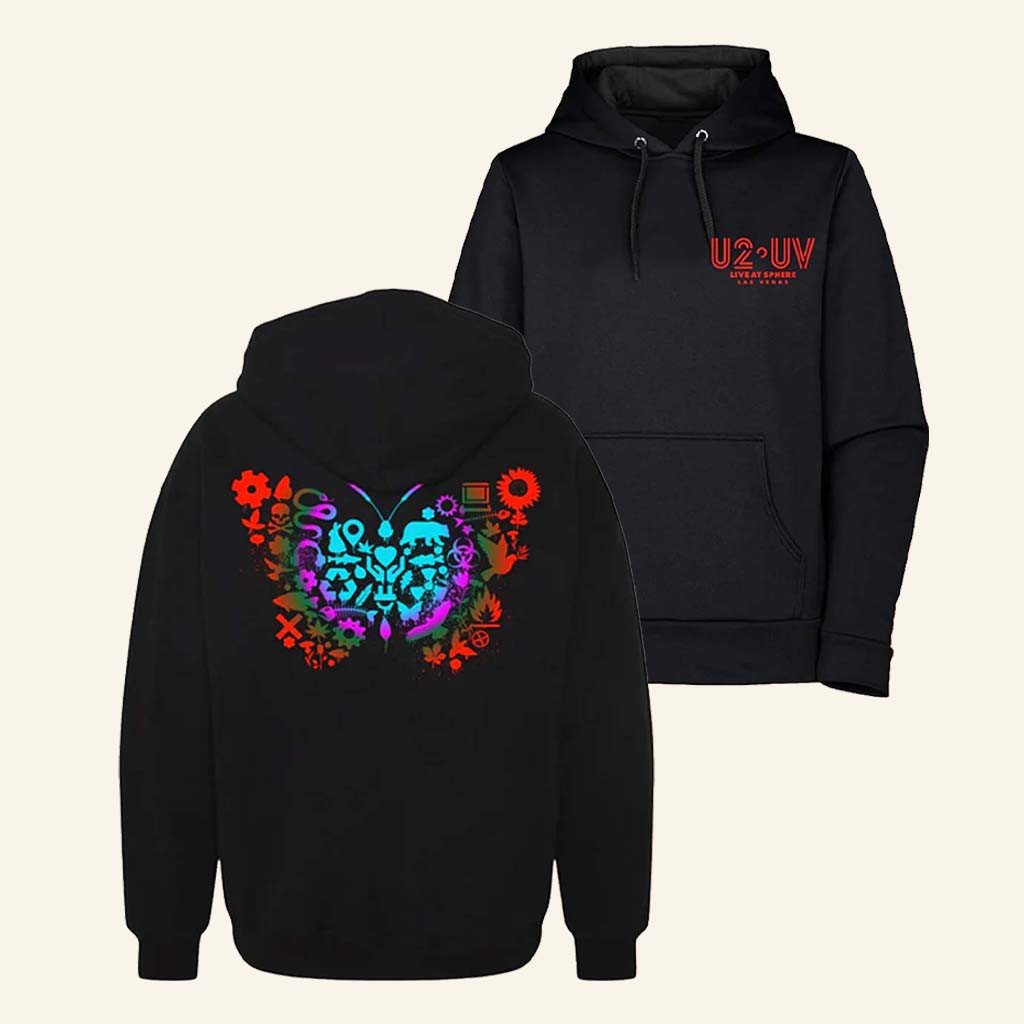 U2 Merch U2 UV Live At Sphere Butterfly Hoodie Gift Ideas For Girlfriend-1 U2 Merch U2 UV Live At Sphere Butterfly Hoodie Gift Ideas For Girlfriend-1