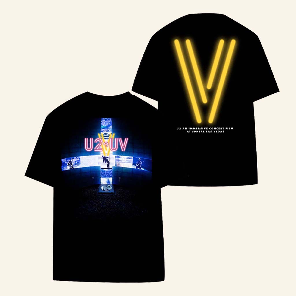 U2 Merch V-U2 Logo Stage An Immersive Concert Film Shirt Gift For Husband-1 U2 Merch V-U2 Logo Stage An Immersive Concert Film Shirt Gift For Husband-1