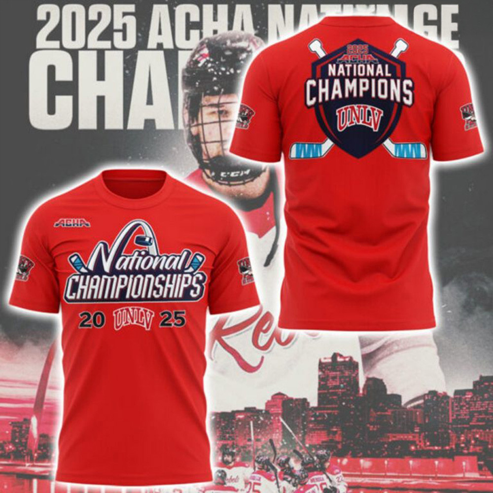 UNLV Rebels 2025 ACHA National Champions Special T-Shirt Golf Lover Unique Father'sDay Gifts-1
