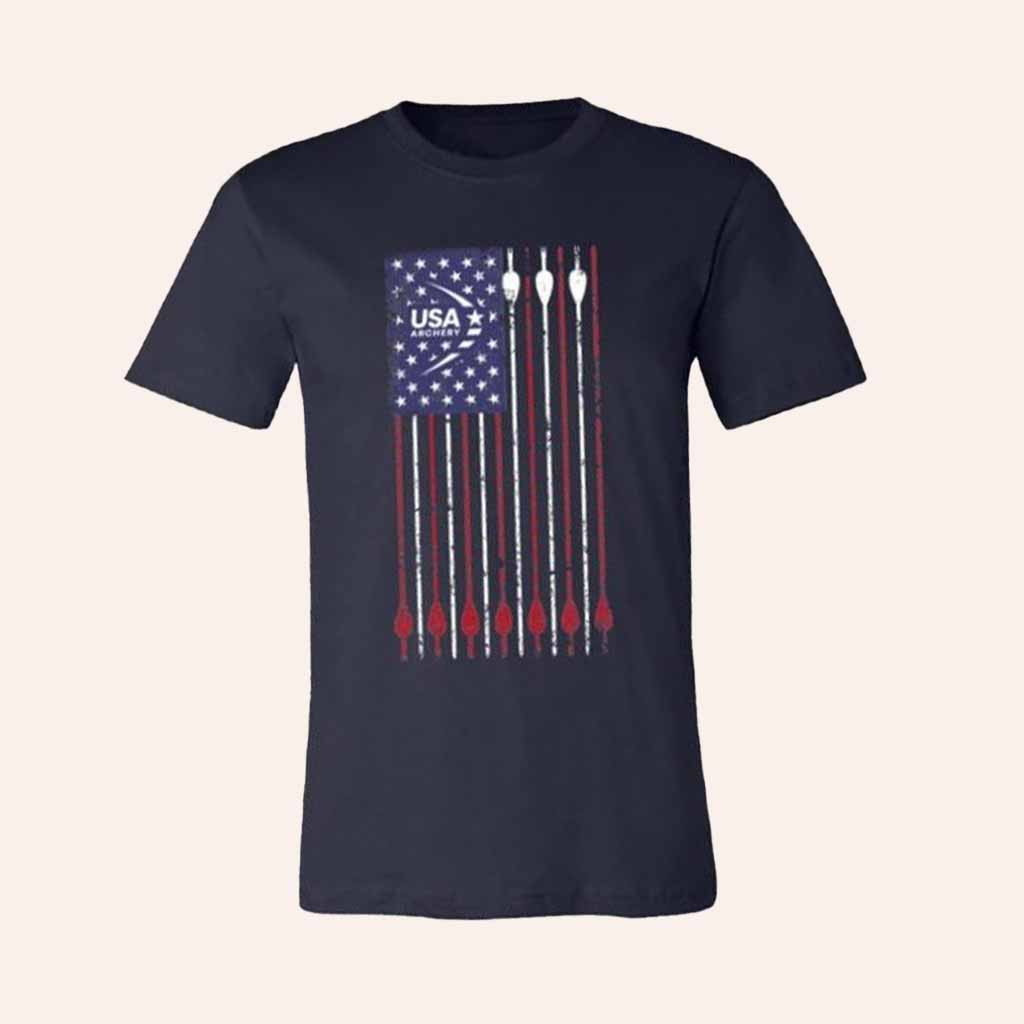 USA Archery Merch Men's Grunge Flag Shirt Gifts For Archery Enthusiasts-1 USA Archery Merch Men's Grunge Flag Shirt Gifts For Archery Enthusiasts-1