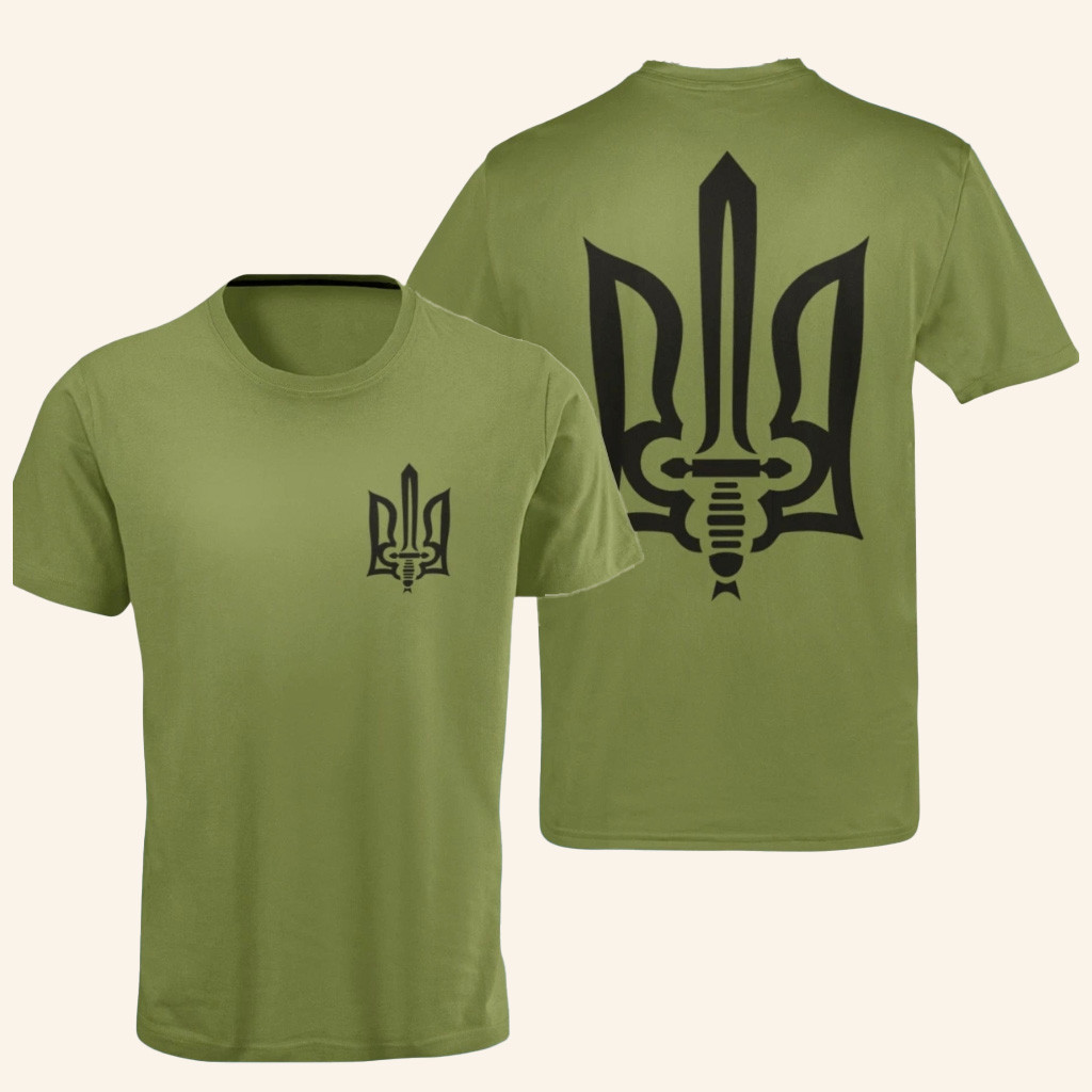 Ukrainian Trident Sword Zelensky T-Shirt Gifts For Ukraine Supporters-1 Ukrainian Trident Sword Zelensky T-Shirt Gifts For Ukraine Supporters-1