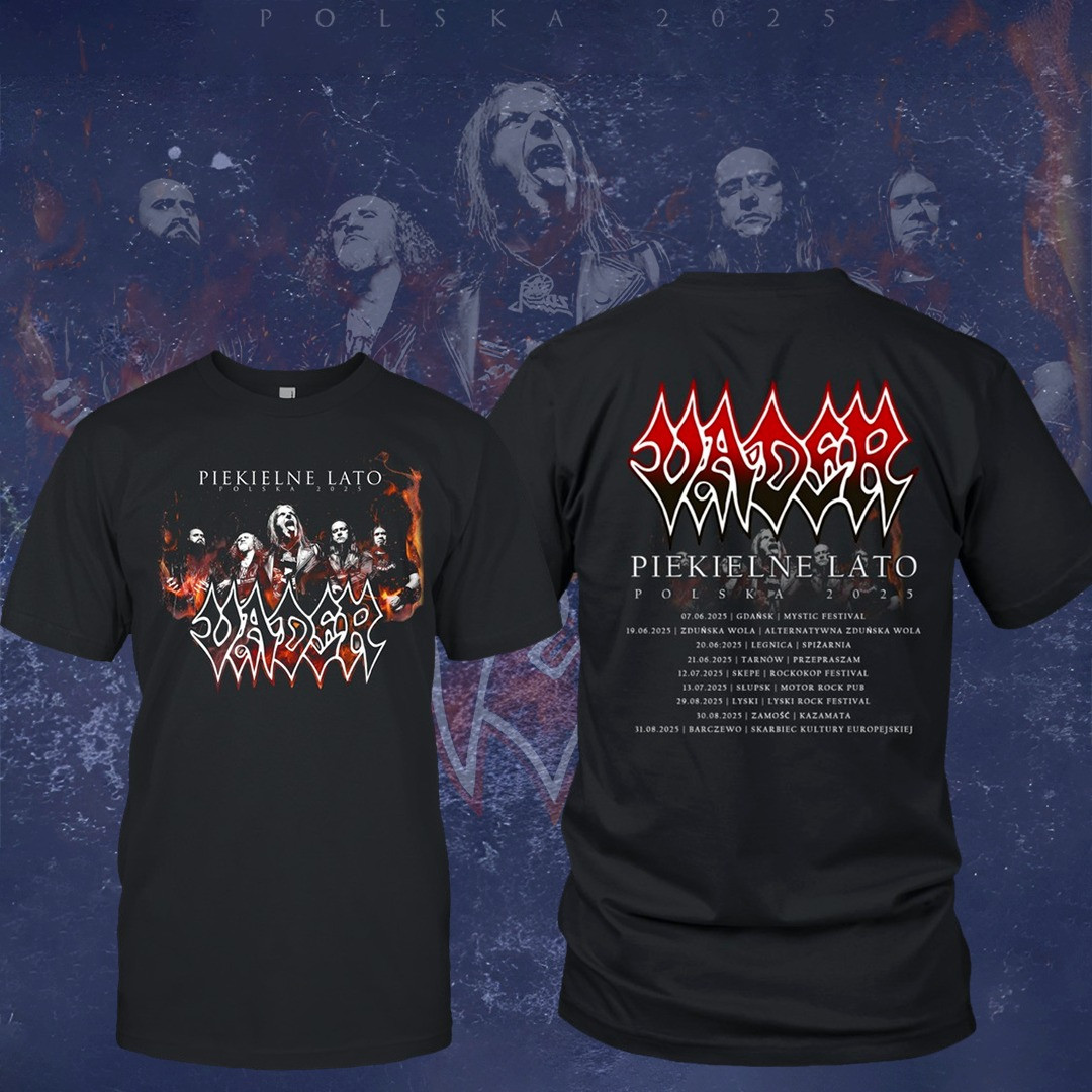 VADER Piekielne Lato Polska 2025 Tour Merch T-Shirt Concert Music Clothing Cool Fan Gifts-1