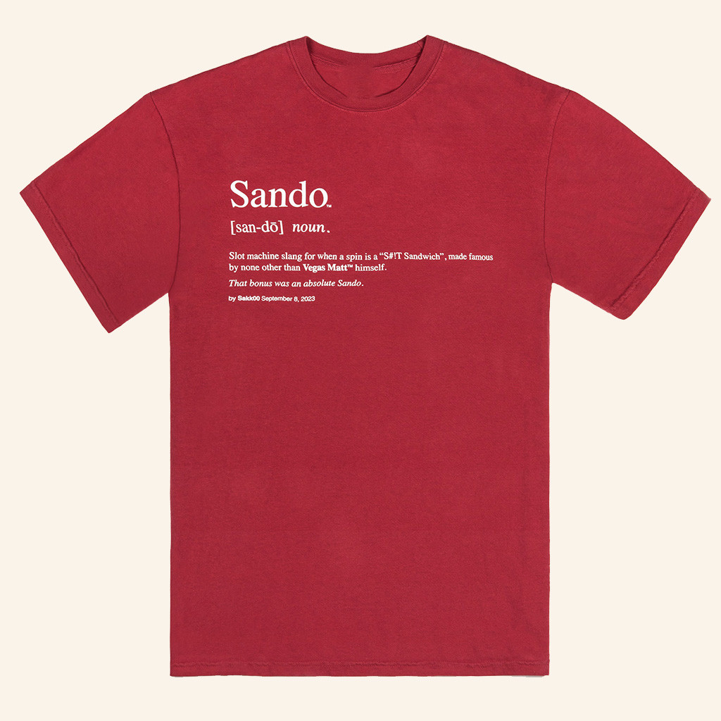 Vegas Matt Merch Sando Definition T-Shirt Christmas Ideas For Husband-1