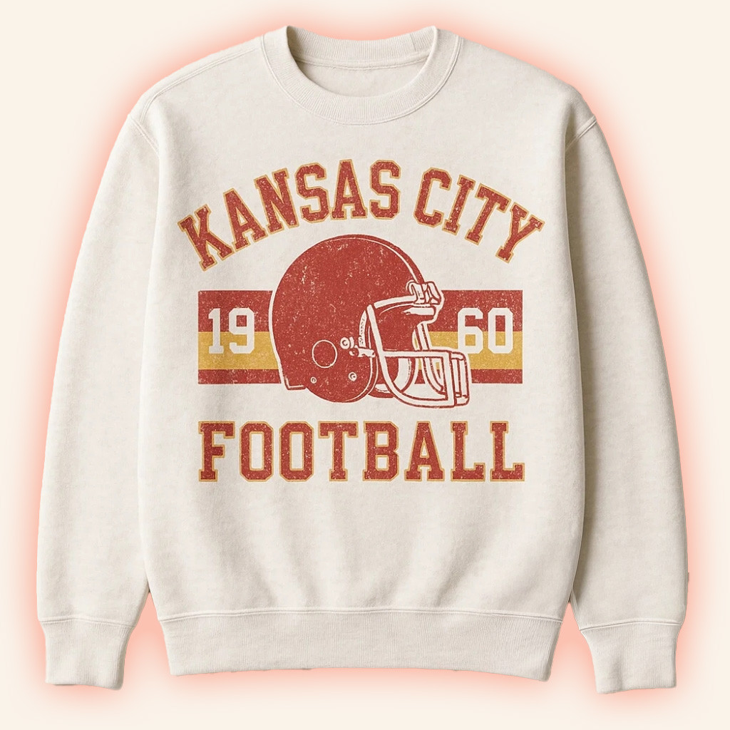Vintage 90S Kansas City Football 1960 Sweatshirt Chiefs Merch Gifts For Fans-1 Vintage 90S Kansas City Football 1960 Sweatshirt Chiefs Merch Gifts For Fans-1