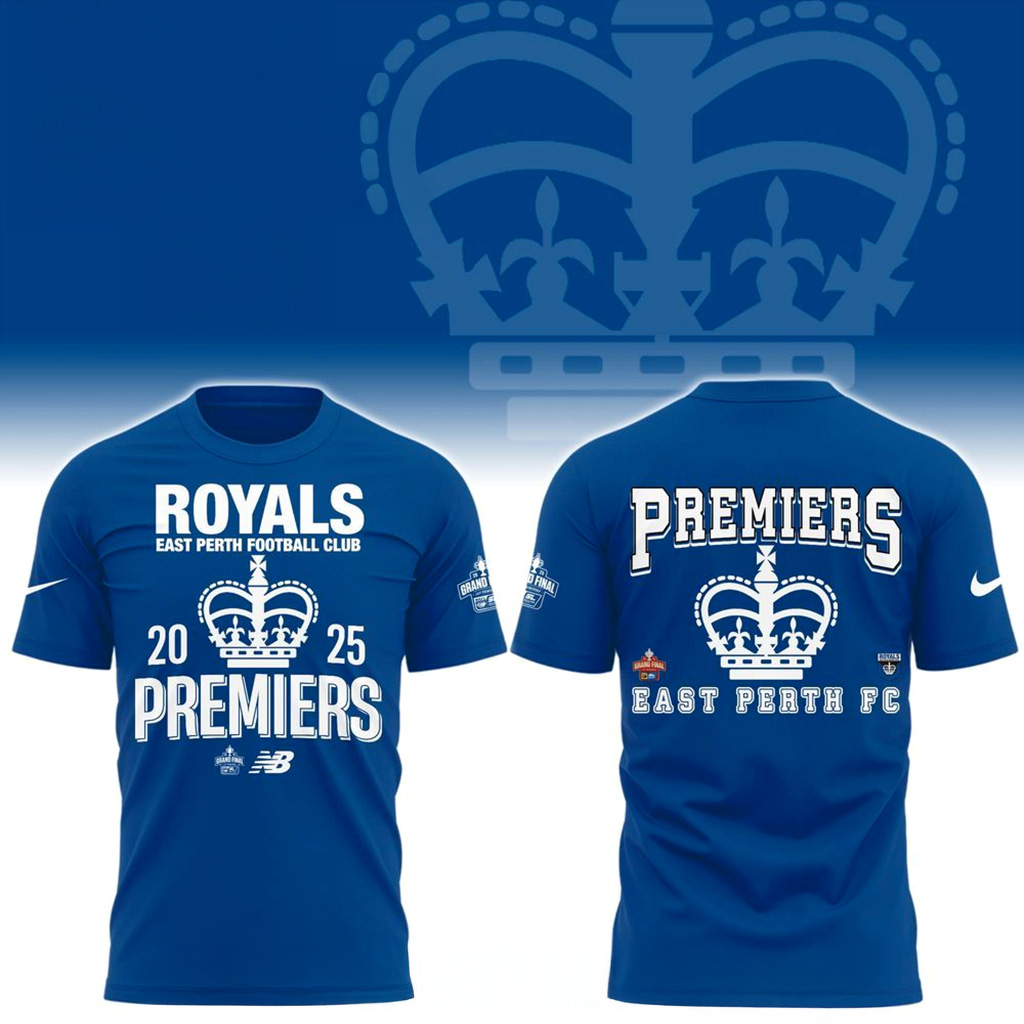 WAFL East Perth Royals Premiers 2025 T-Shirt Royals Merch Gift For Husband-1