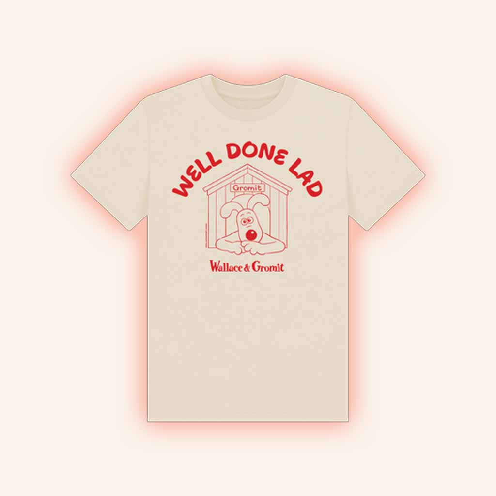 Wallace And Gromit Merch Well Done Lad Gromit T-Shirt Gift Ideas For Friends-1 Wallace And Gromit Merch Well Done Lad Gromit T-Shirt Gift Ideas For Friends-1