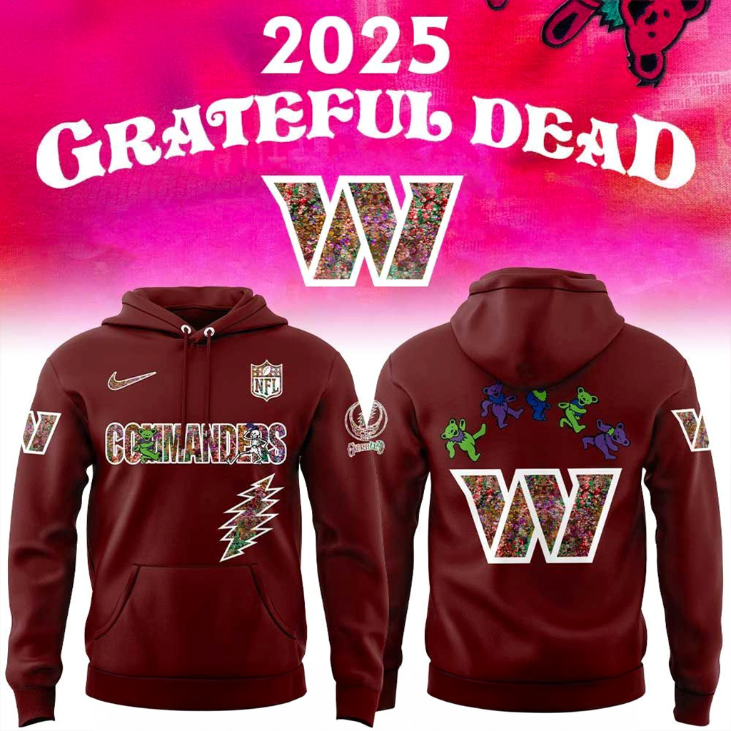 Washington Commanders Grateful Dead Night 2025 Hoodie Commanders Merch Gifts For Fans-1
