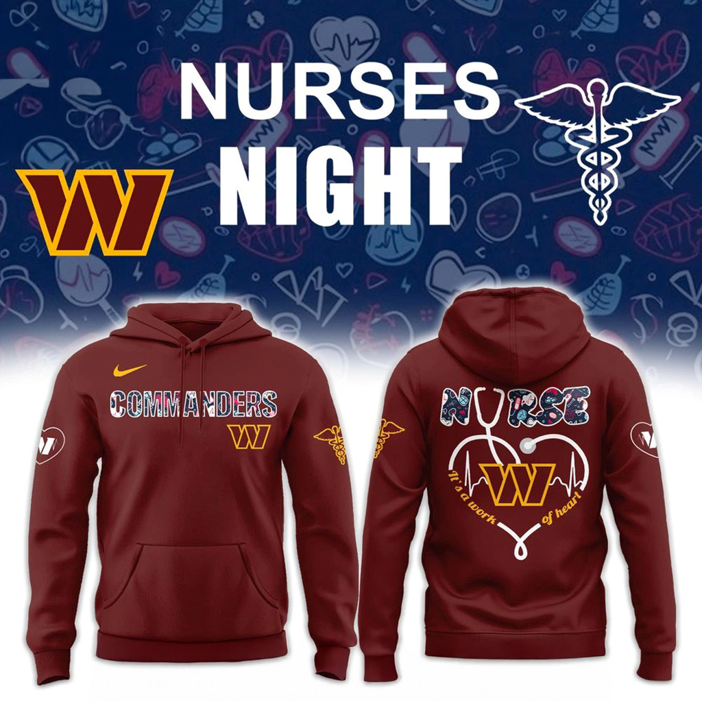 Washington Commanders Nurses Night Hoodie Washington Commanders Merch Gift For Sister-1 Washington Commanders Nurses Night Hoodie Washington Commanders Merch Gift For Sister-1