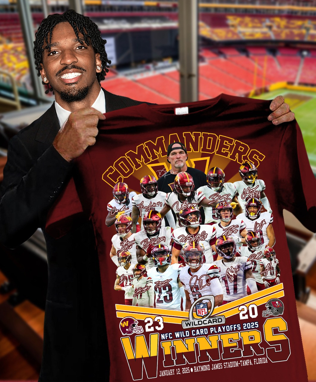 Washington Commanders Winner National Champs Shirt Gifts For Redskins Football Fans-1