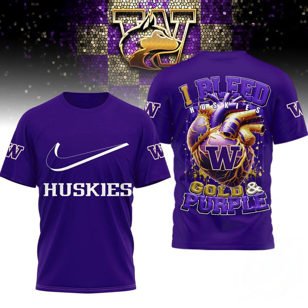 Washington Huskies 2025 NCAA I Bleed Shirt Washington Huskies Merch Gift For Fans-1