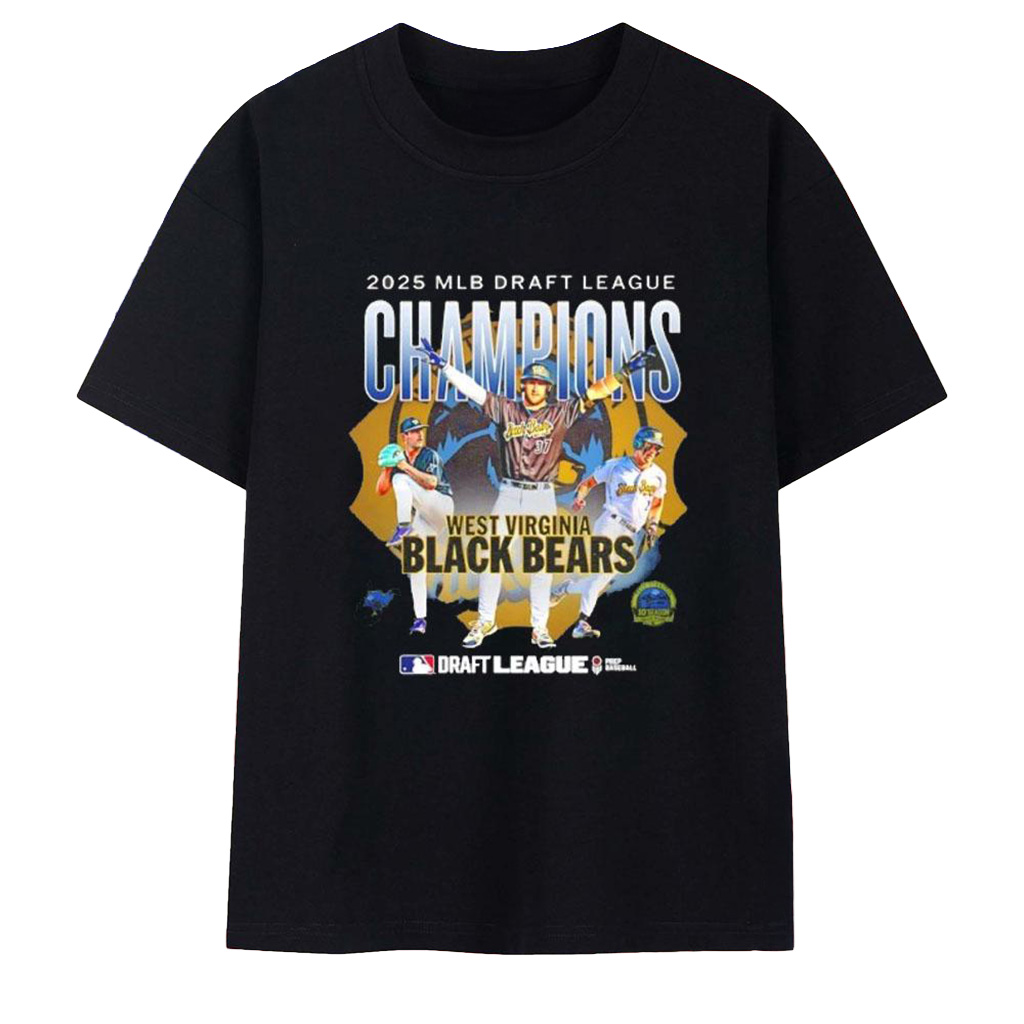 West Virginia Black Bears 2025 MLB Draft League Champions T-Shirt Fan Merch Cool Baseball Gifts-1