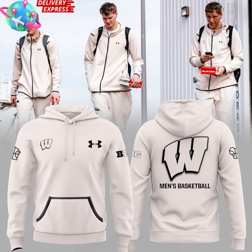 Wisconsin Badgers Men's Basketball 2025 Hoodie Badgers Merch Dad Fathers Day Gifts-1