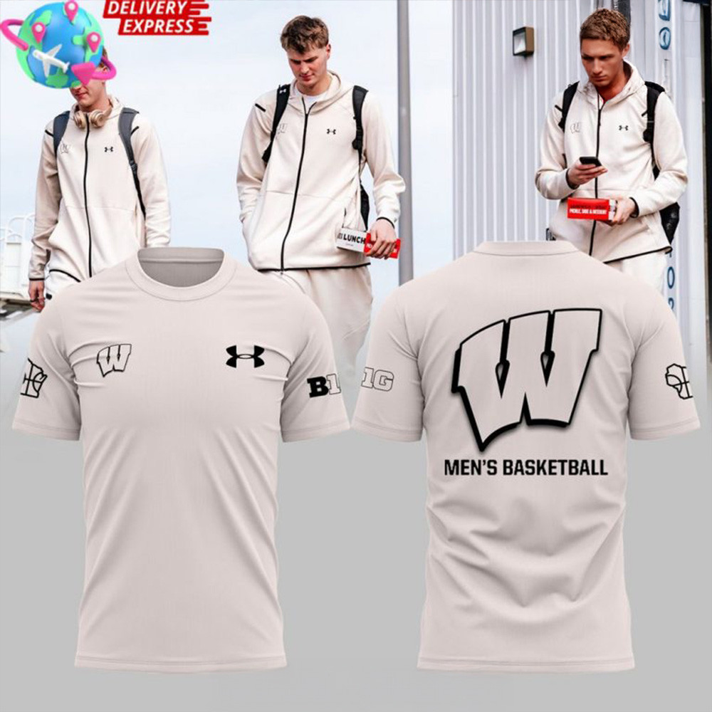 Wisconsin Badgers Men's Basketball 2025 T-Shirt Wisconsin Badgers Merch Top Father's Day Gifts-1 Wisconsin Badgers Men's Basketball 2025 T-Shirt Wisconsin Badgers Merch Top Father's Day Gifts-1
