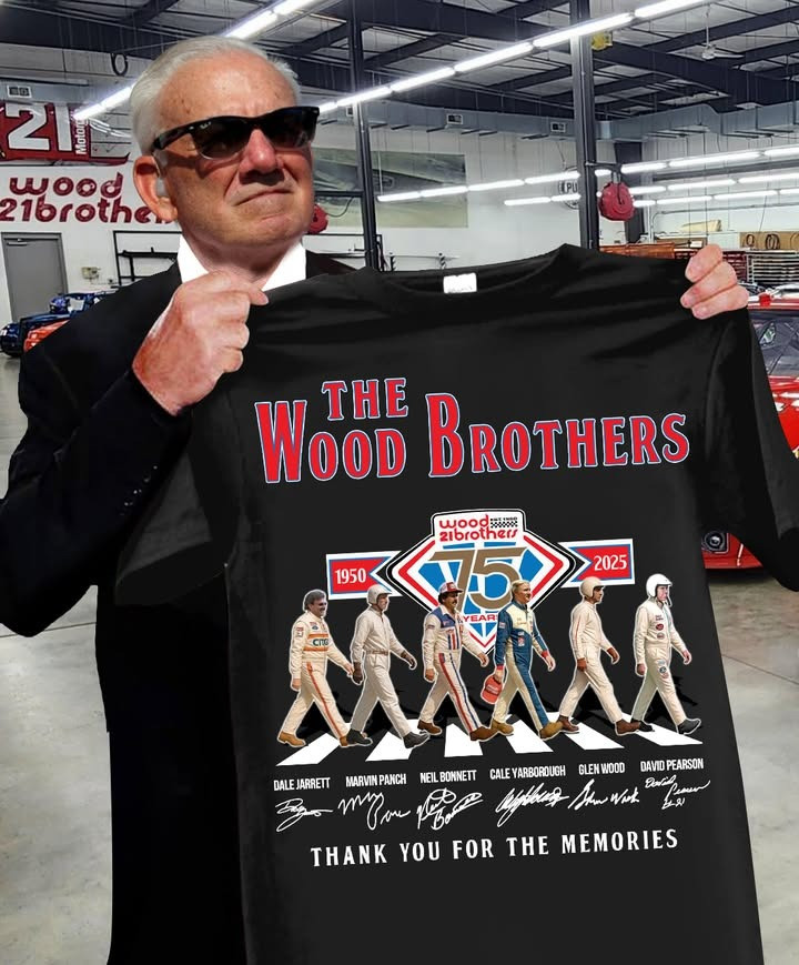 Wood Brothers Racing 75Th Anniversary 1950-2025 Shirt Thank You For The Memories Fan Gifts-1 Wood Brothers Racing 75Th Anniversary 1950-2025 Shirt Thank You For The Memories Fan Gifts-1