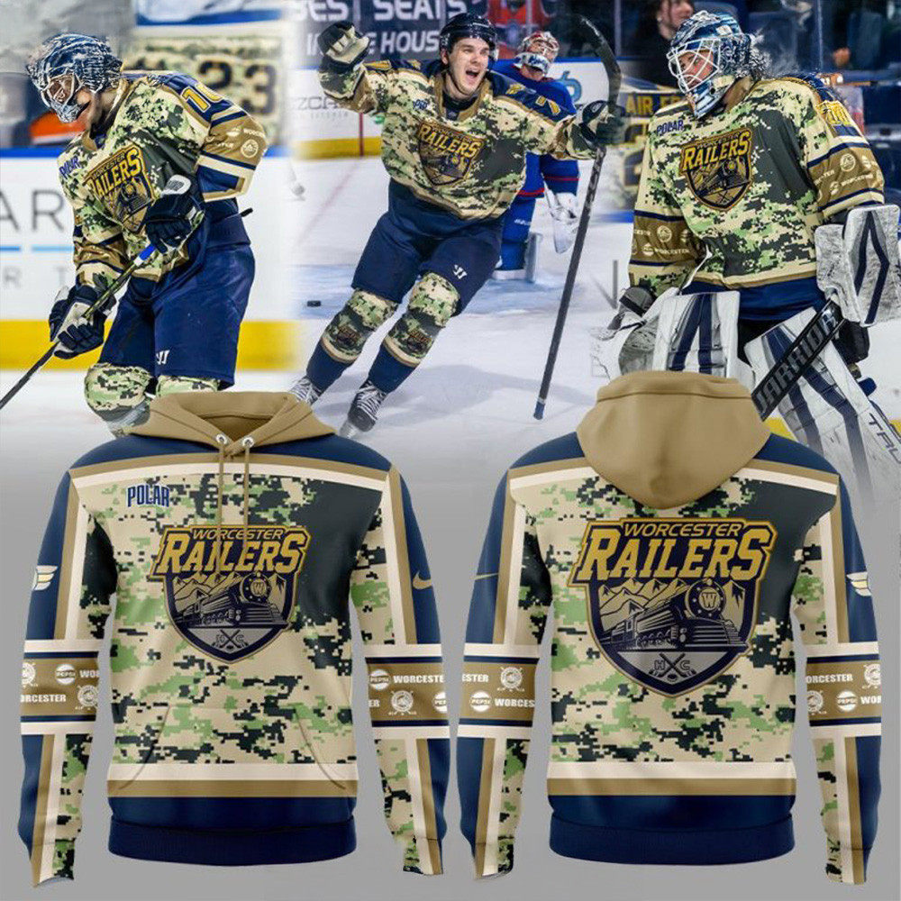 Worcester Railers Military Specialty Uniform Hoodie Worcester Railers Merch Father's Day Gifts-1 Worcester Railers Military Specialty Uniform Hoodie Worcester Railers Merch Father's Day Gifts-1