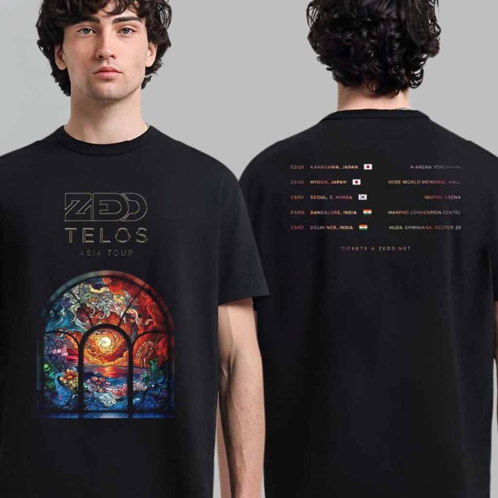 Zedd Telos Asia Tour Merch 2025 Tour Dates List  T-Shirt Gift For Music Fans-1 Zedd Telos Asia Tour Merch 2025 Tour Dates List  T-Shirt Gift For Music Fans-1