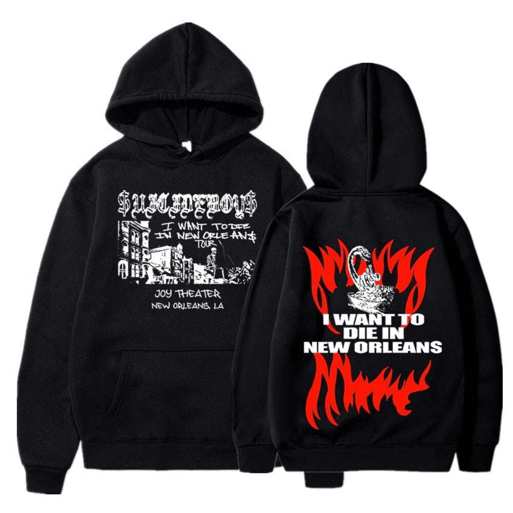 $uicideboy$ Grey Day Tour Merch 2025 Hoodie I Want To Die In New Orleans Suicideboys-1
