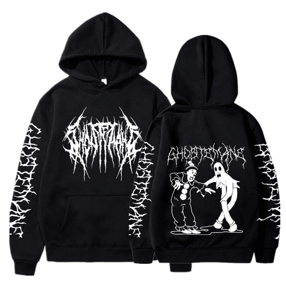 $uicideboy$ Grey Day Tour Merch 2025 Hoodie SuicideBoys Ghost x Clown Dancing Hoodie-1