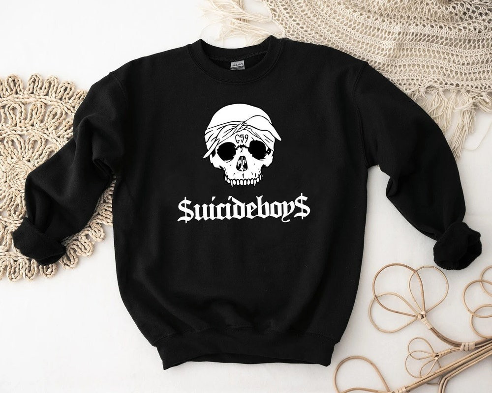 $uicideboy$ Grey Day Tour Merch 2025 Sweatshirt G59 Skull Suicideboy Concert Fan Gifts-1