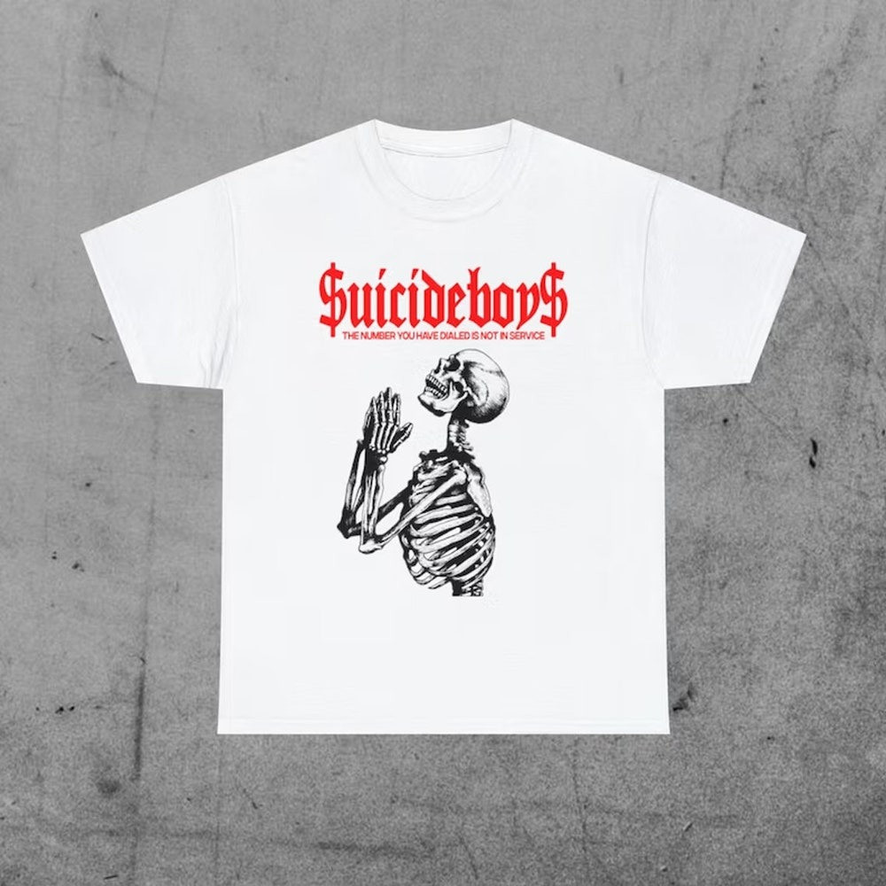 $uicideboy$ Grey Day Tour Merch 2025 T-Shirt Skeleton Suicideboys The Number Fan Gifts-1