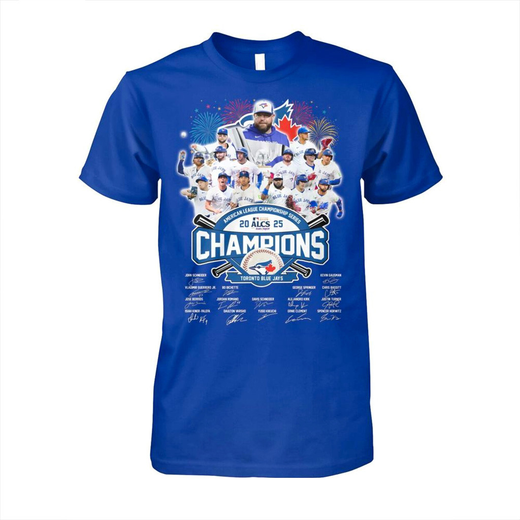 2025 ALCS Champions Toronto Blue Jays T-Shirt Jays Merch Gifts For Baseball Fans-1