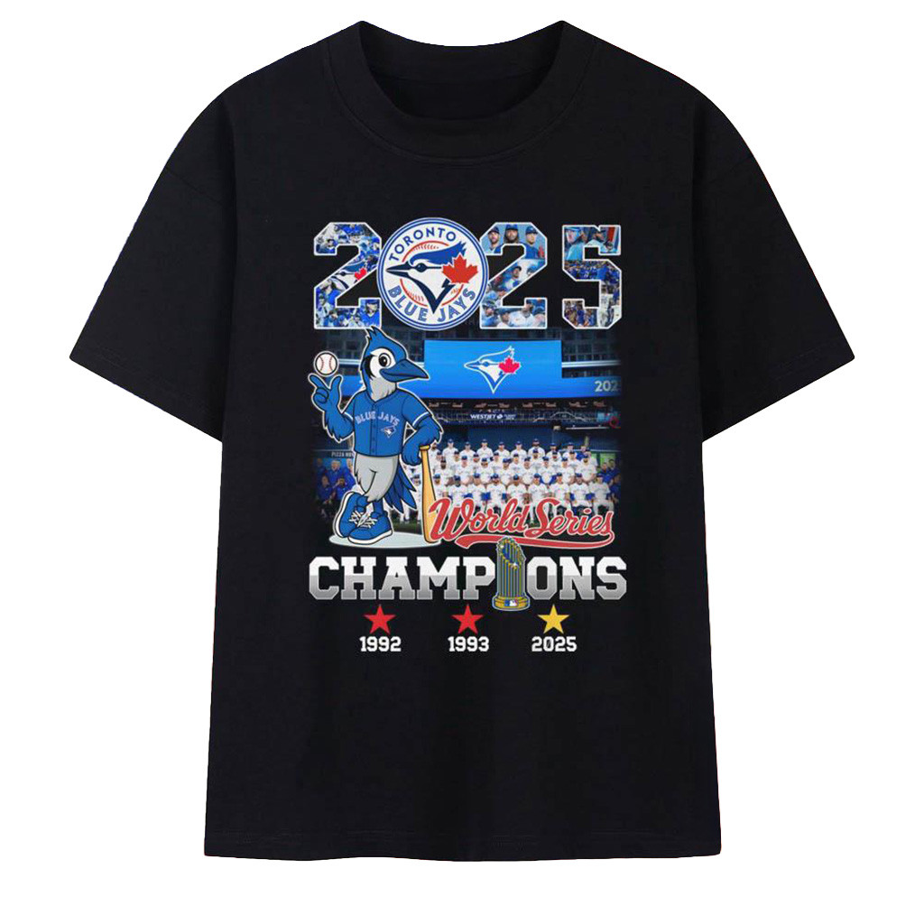 2025 Toronto Blue Jays World Series Champions Mascot T-Shirt Jays Merch Gifts For Fans-1