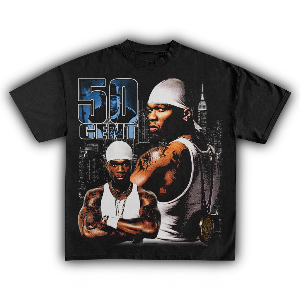 50 Cent Black T-Shirt 50 Cent Merch Gifts For Music Lovers-1