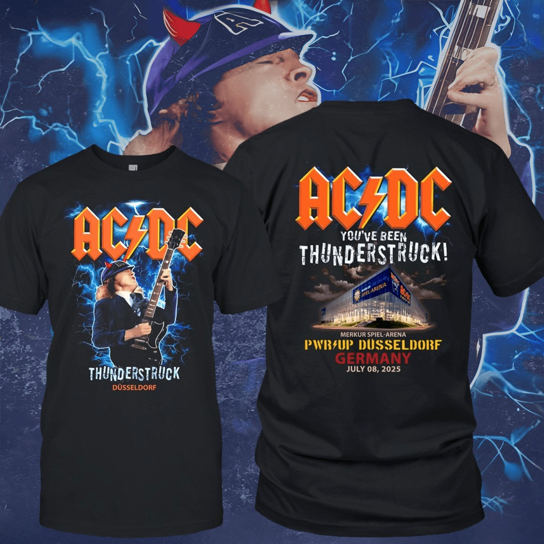 AC' DC PWR UP You've Been Thunderstruck Dusseldorf 2025 T-Shirt Germany Tour Fan Merch-1
