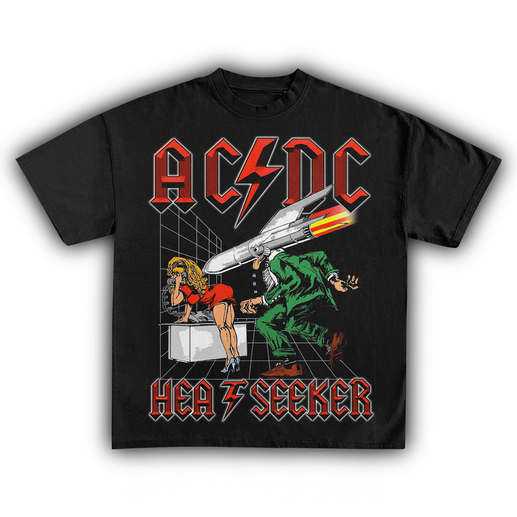 ACDC Heat Seeker T-Shirt Black ACDC Merch Christmas Presents For Girlfriend-1 ACDC Heat Seeker T-Shirt Black ACDC Merch Christmas Presents For Girlfriend-1