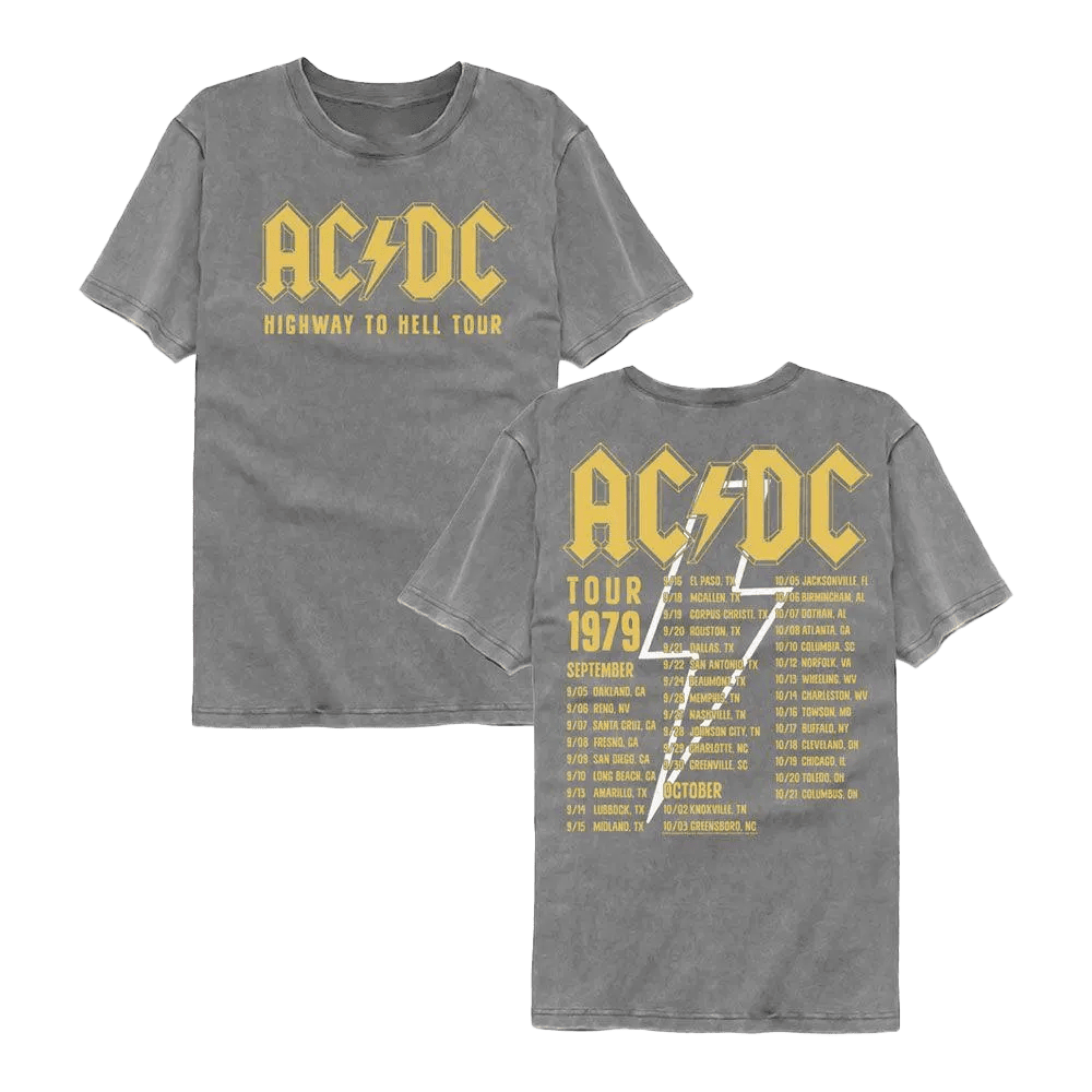 ACDC Merch Highway To Hell 1979 Tour T-Shirt Gifts For People Who Like Music Gifts For Besties-1