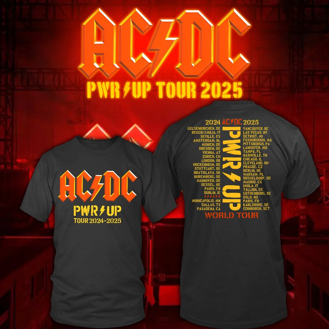 AC/DC PWR UP World Tour 2024 2025 T-Shirt ACDC Power Up Tour Apparel Unique Fan Gifts-1