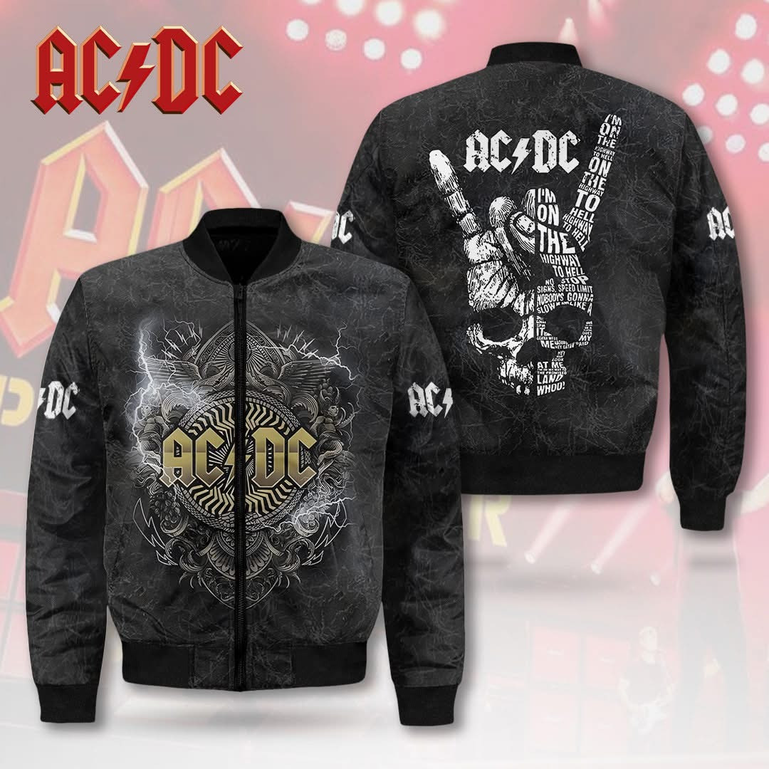 AC'DC Power PWR Up 2025 Merch Bomber Jacket Cool Gifts For AC'DC Fans For Him-1