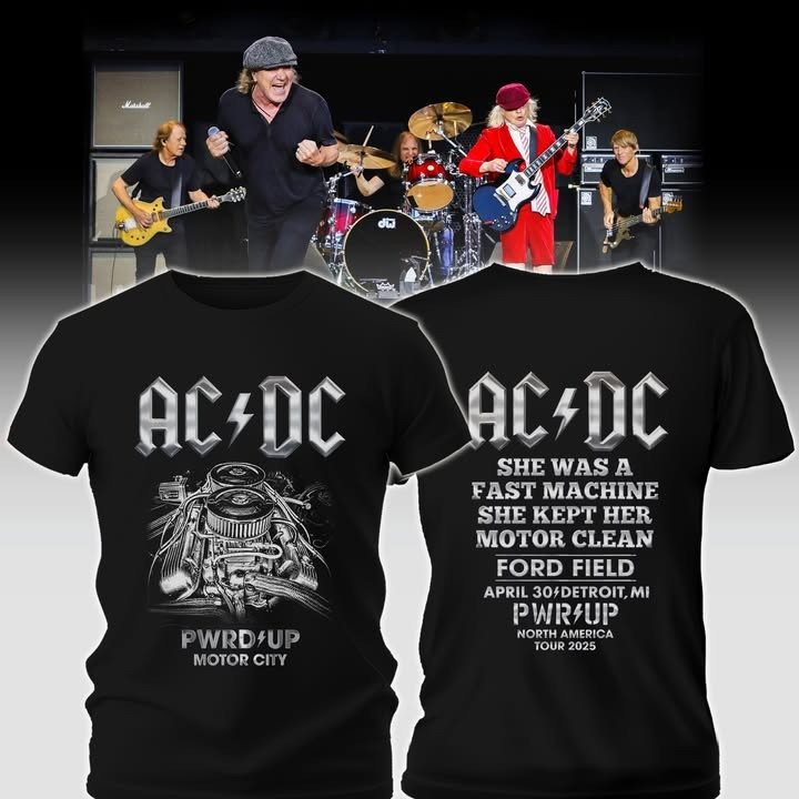 AC/DC Power Up Motor City North America Tour 2025 Shirt ACDC Tour Merchandise Fan Gifts-1