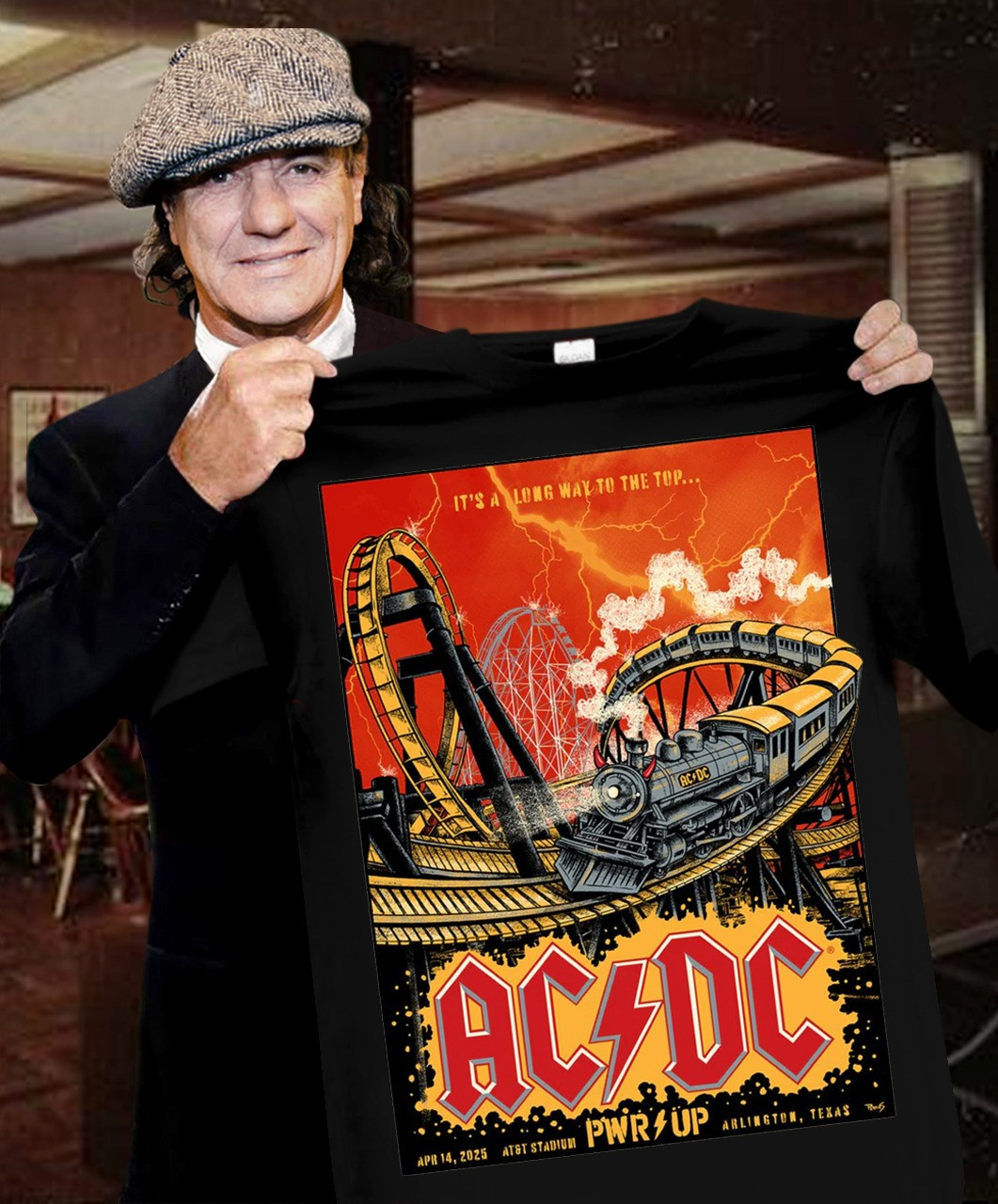 AC'DC Power Up Tour Merch T-Shirt It's A Long Way To The Top Shirt Gifts For Fans-1 AC'DC Power Up Tour Merch T-Shirt It's A Long Way To The Top Shirt Gifts For Fans-1