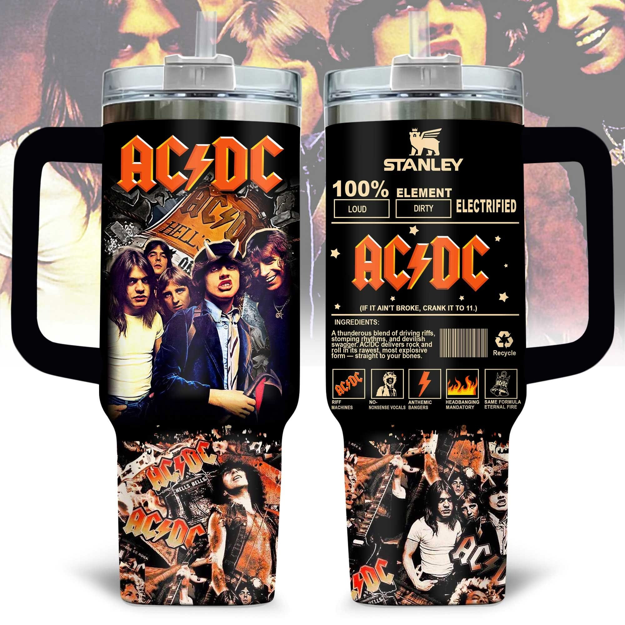 AC'DC Tumbler Merchandise Themed Gifts For ACDC Fans For Him Father's Day Ideas For Dad-1
