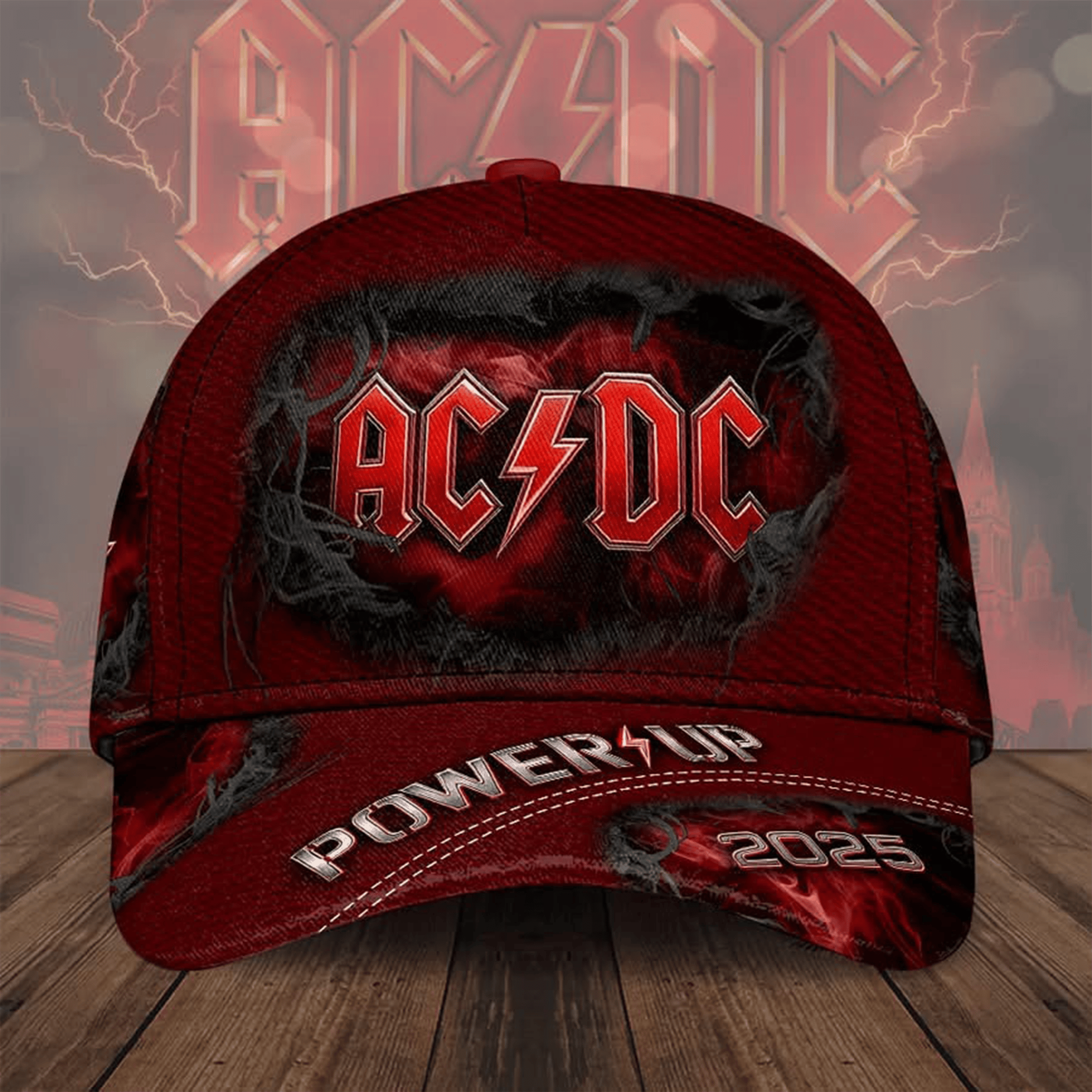 ADCC Power Up 2025 Hat ADCD Tour Baseball Cap Best Music Lovers Gifts For Rock Band Fans-1