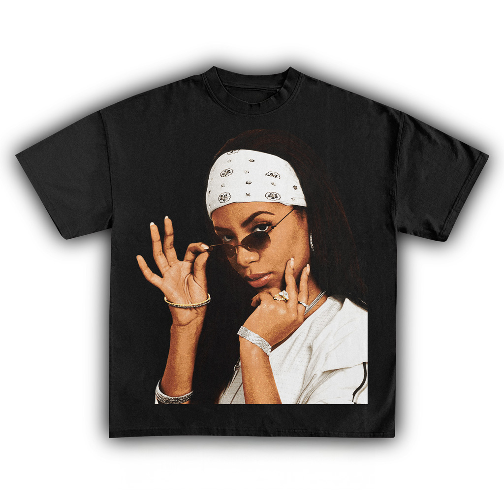 Aaliyah Baby Girl T-Shirt Black Aaliyah Merch Christmas Presents For Girlfriend-1