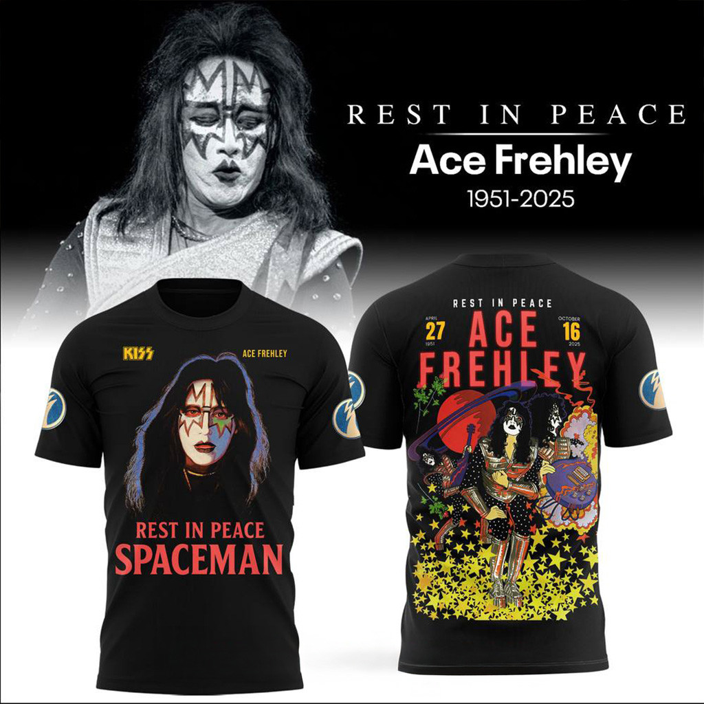 Ace Frehley Founding Guitarist For KISS Rest In Peace Shirt RIP Ace Frehley T-Shirt Gifts-1