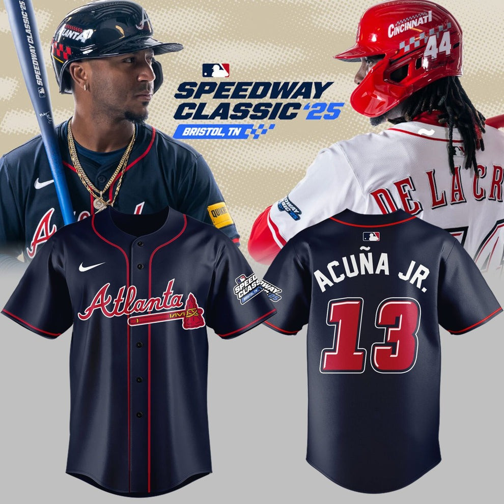 Acuna Jr Atlanta Braves Nike MLB Speedway Classic '25 Jersey 2025 Baseball Fan Merch-1