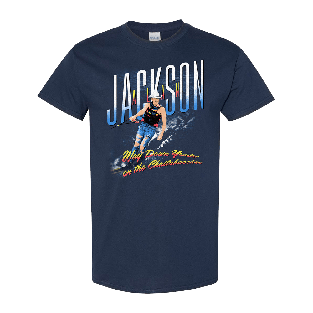 Alan Jackson Merch Navy Chattahoochee Skiing T-Shirt Useful Gifts For Dad Gifts For Best Friend-1 Alan Jackson Merch Navy Chattahoochee Skiing T-Shirt Useful Gifts For Dad Gifts For Best Friend-1