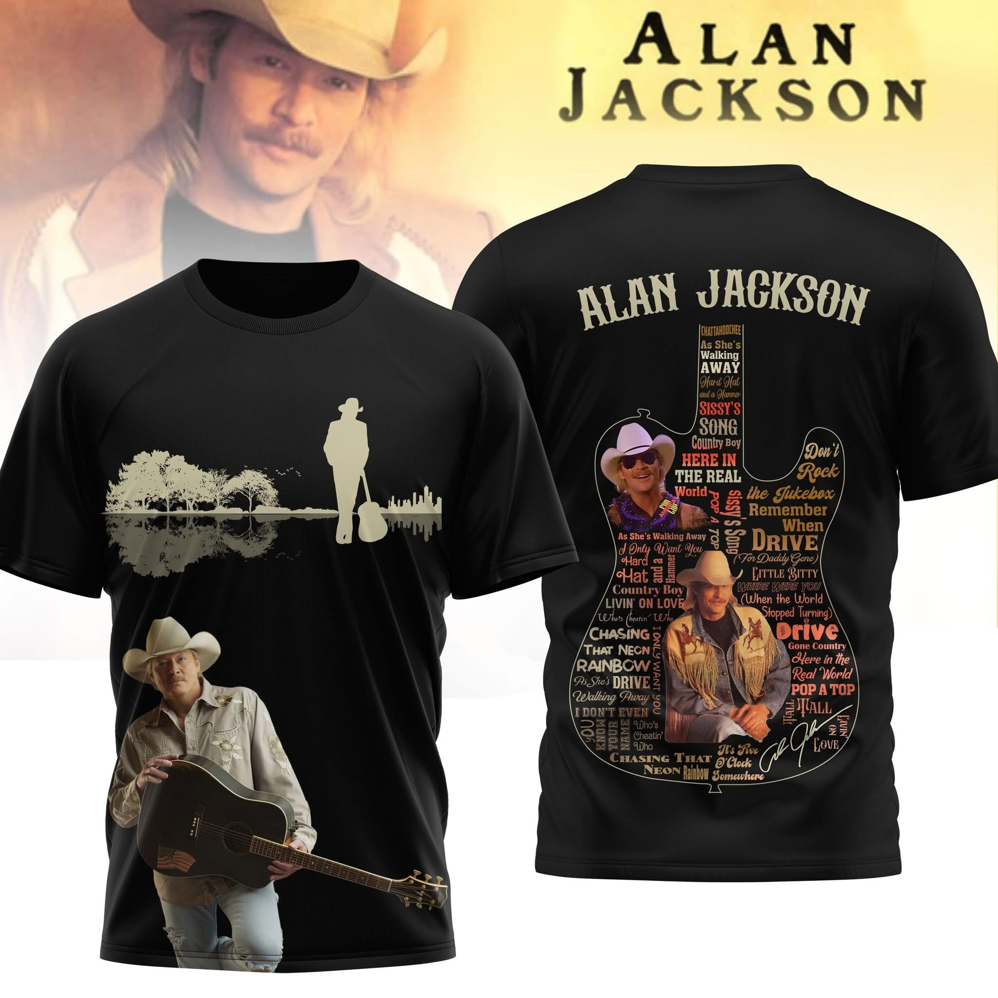 Alan Jackson T-Shirt Country Music Lover Gifts For Alan Jackson Fans Father's Day Gifts-1